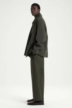 Sale COS THE DOUBLE-BREASTED PEA COAT MOSS