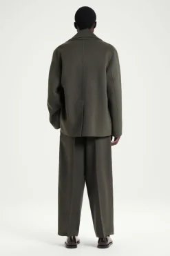 Sale COS THE DOUBLE-BREASTED PEA COAT MOSS