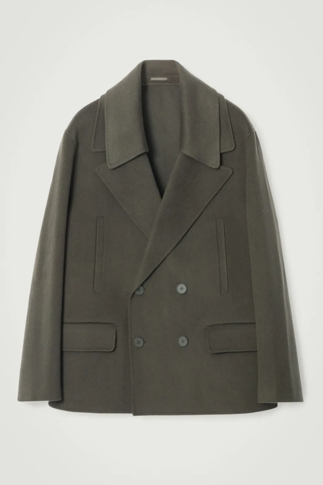 Sale COS THE DOUBLE-BREASTED PEA COAT MOSS