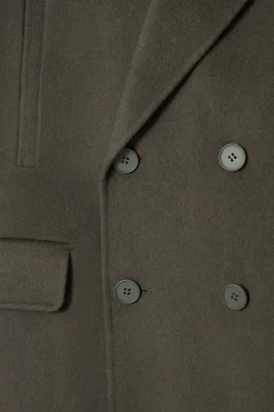Sale COS THE DOUBLE-BREASTED PEA COAT MOSS