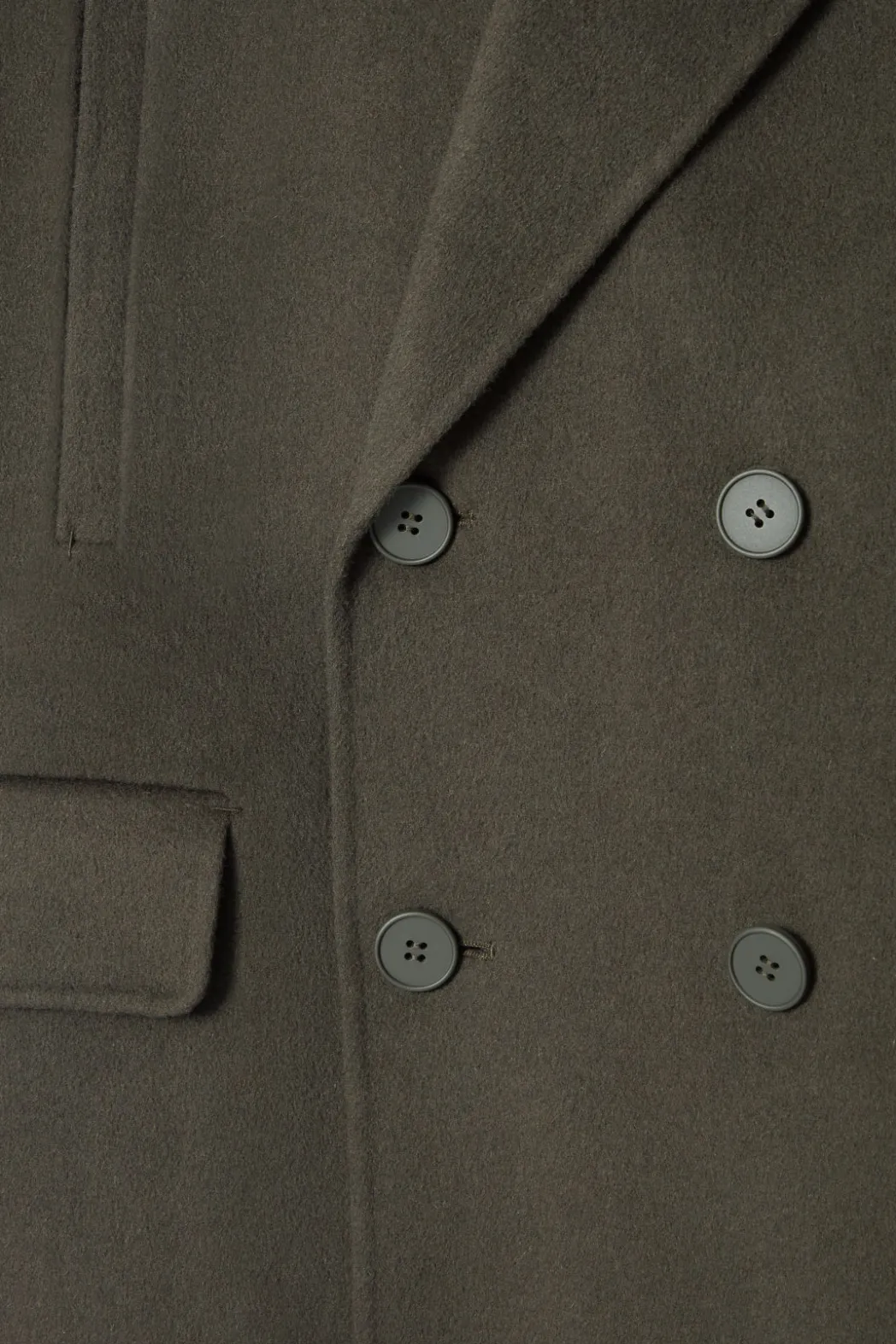 Sale COS THE DOUBLE-BREASTED PEA COAT MOSS