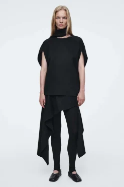 Best COS THE DOUBLE-FACED ASYMMETRIC SKIRT CARBON