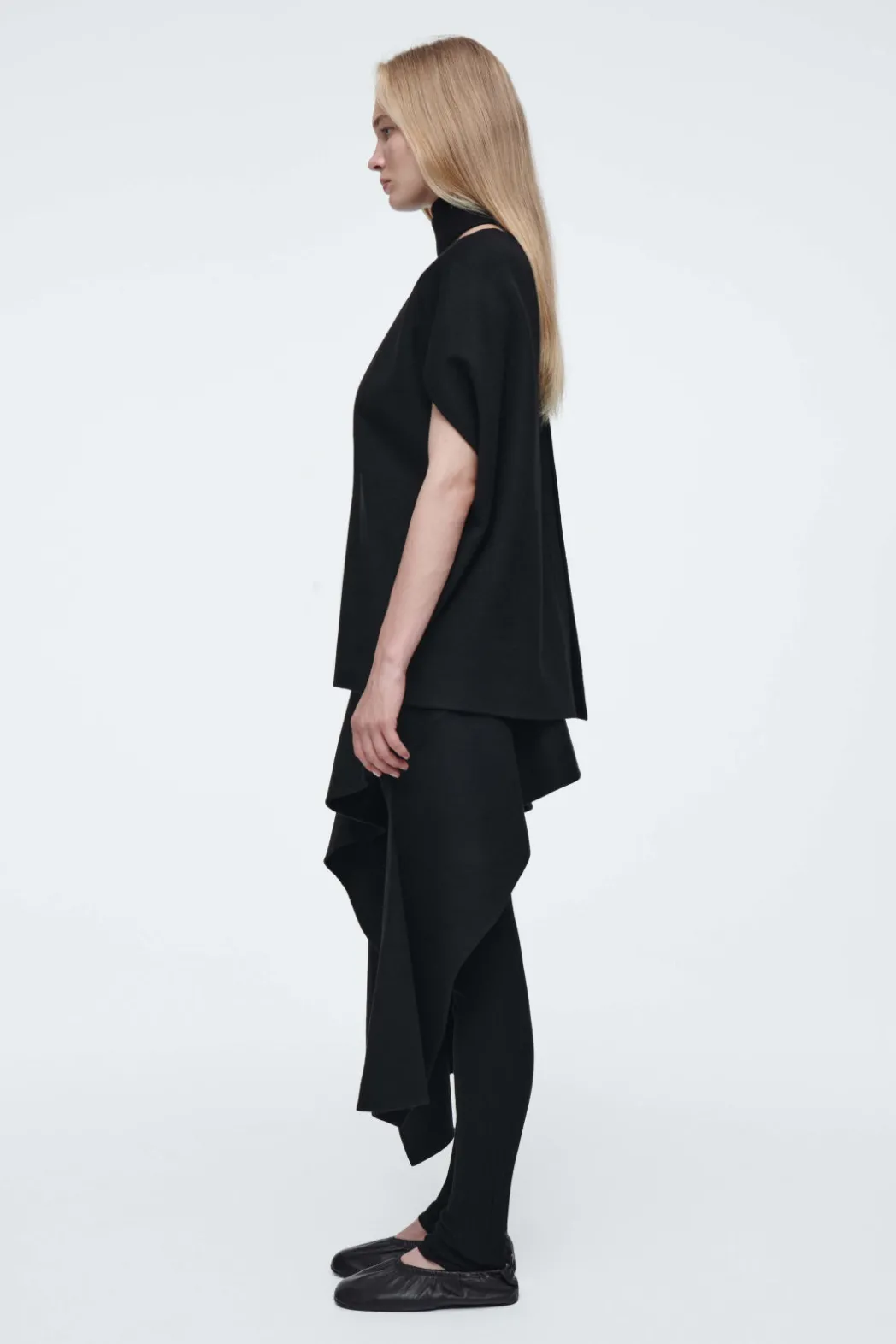 Best COS THE DOUBLE-FACED ASYMMETRIC SKIRT CARBON