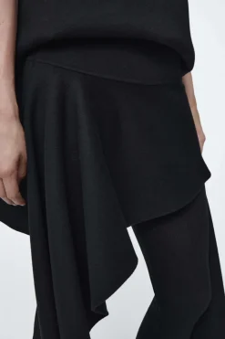 Best COS THE DOUBLE-FACED ASYMMETRIC SKIRT CARBON