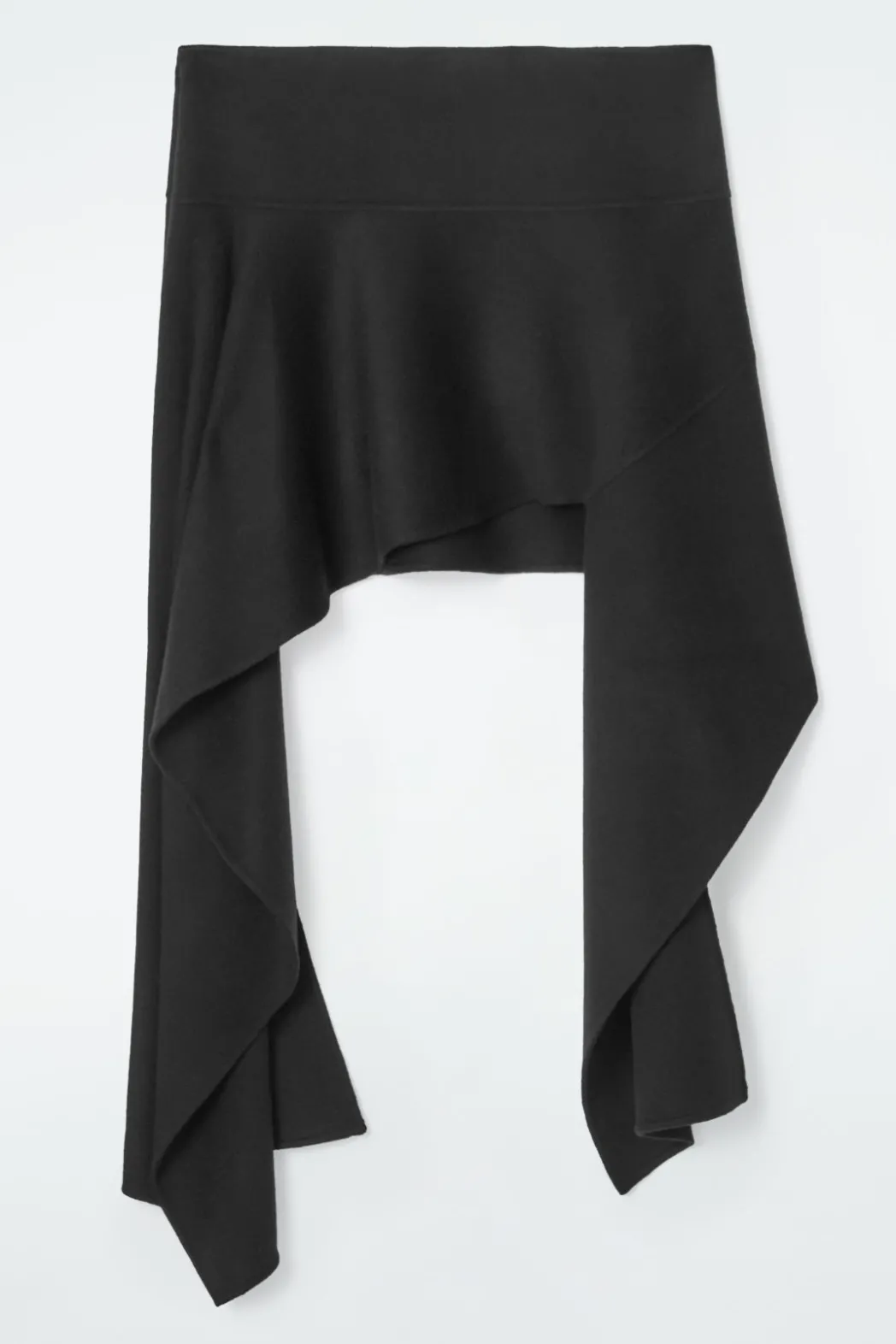 Best COS THE DOUBLE-FACED ASYMMETRIC SKIRT CARBON