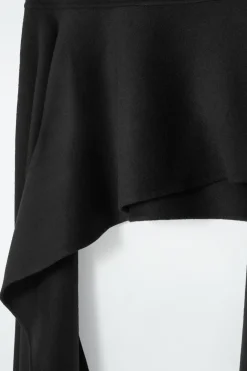 Best COS THE DOUBLE-FACED ASYMMETRIC SKIRT CARBON