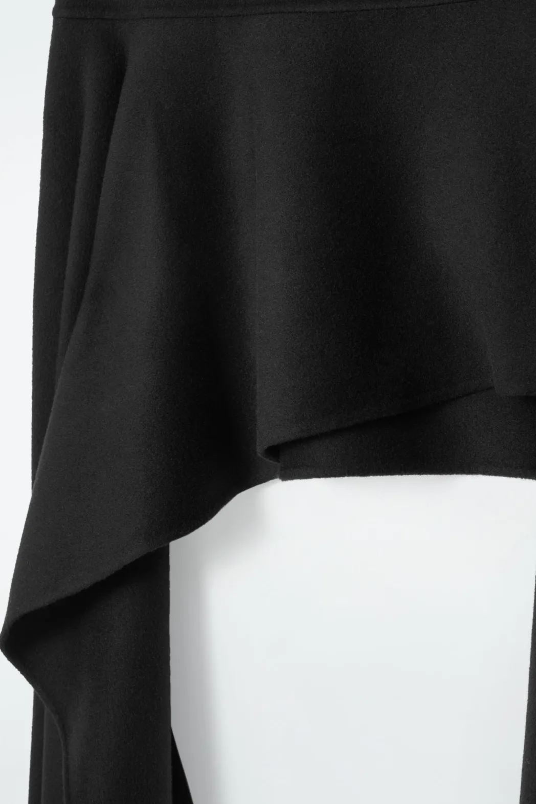 Best COS THE DOUBLE-FACED ASYMMETRIC SKIRT CARBON