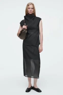 Sale COS THE DRAPED CROSSBODY - LEATHER CHESTNUT