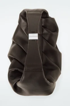 Sale COS THE DRAPED CROSSBODY - LEATHER CHESTNUT