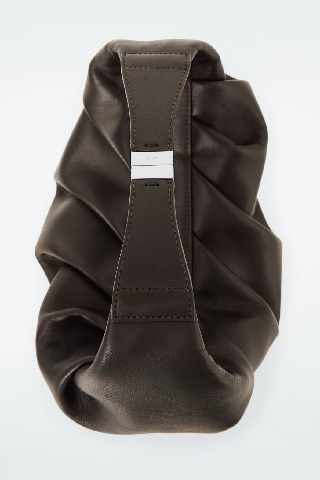 Sale COS THE DRAPED CROSSBODY - LEATHER CHESTNUT