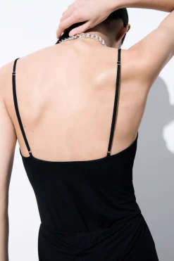 Hot COS THE DRAPED JERSEY BODYSUIT BLACK