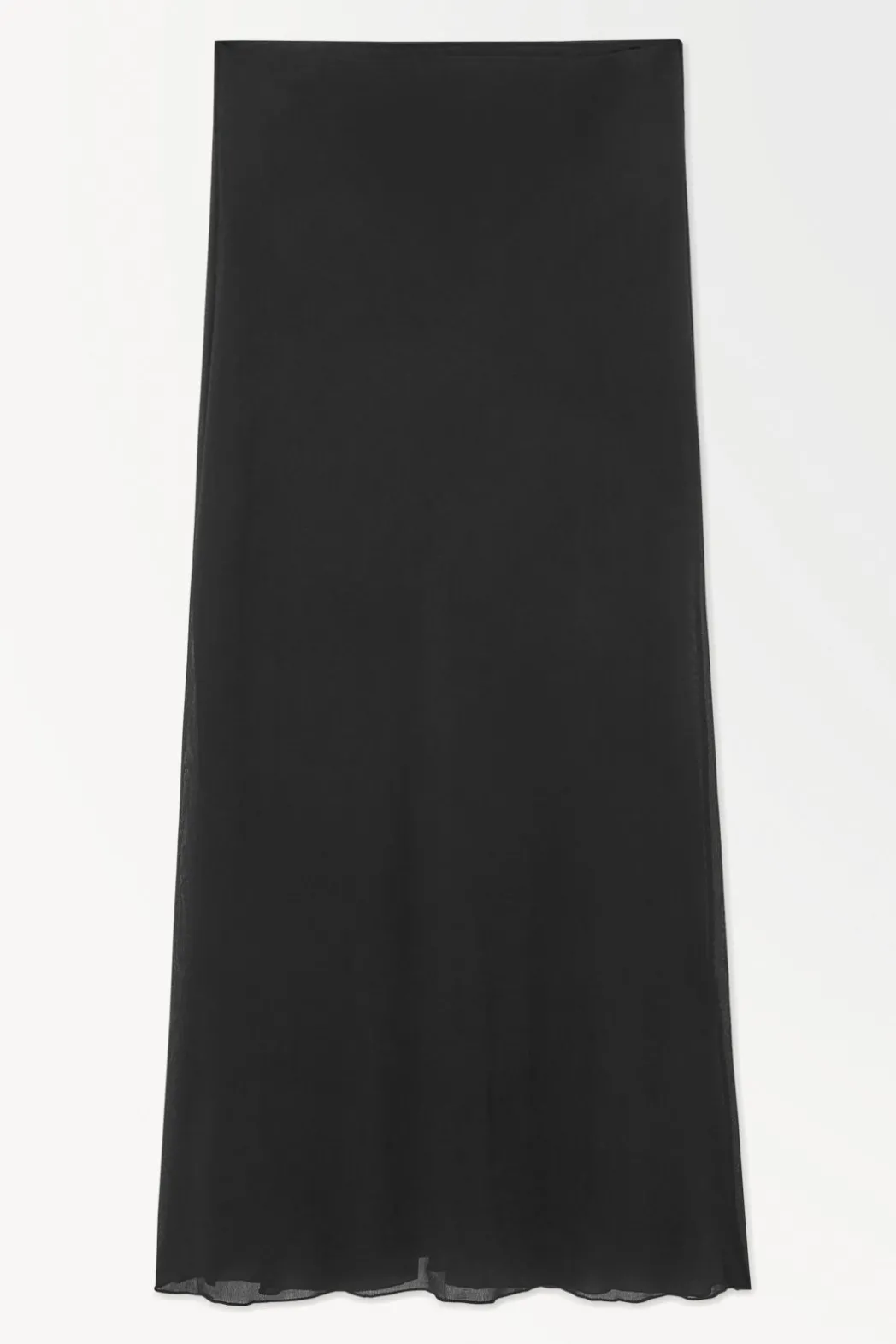 Online COS THE DRAPED JERSEY MAXI SKIRT BLACK