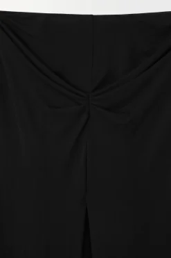 Online COS THE DRAPED JERSEY MAXI SKIRT BLACK