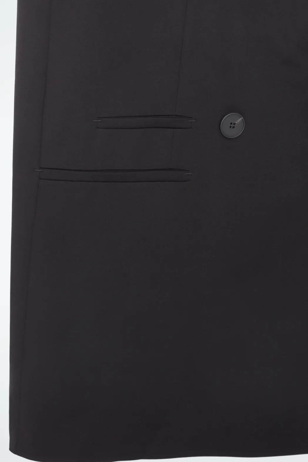 Discount COS THE ELONGATED SLEEVELESS BLAZER CARBON