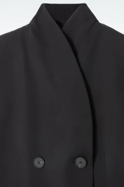 Discount COS THE ELONGATED SLEEVELESS BLAZER CARBON