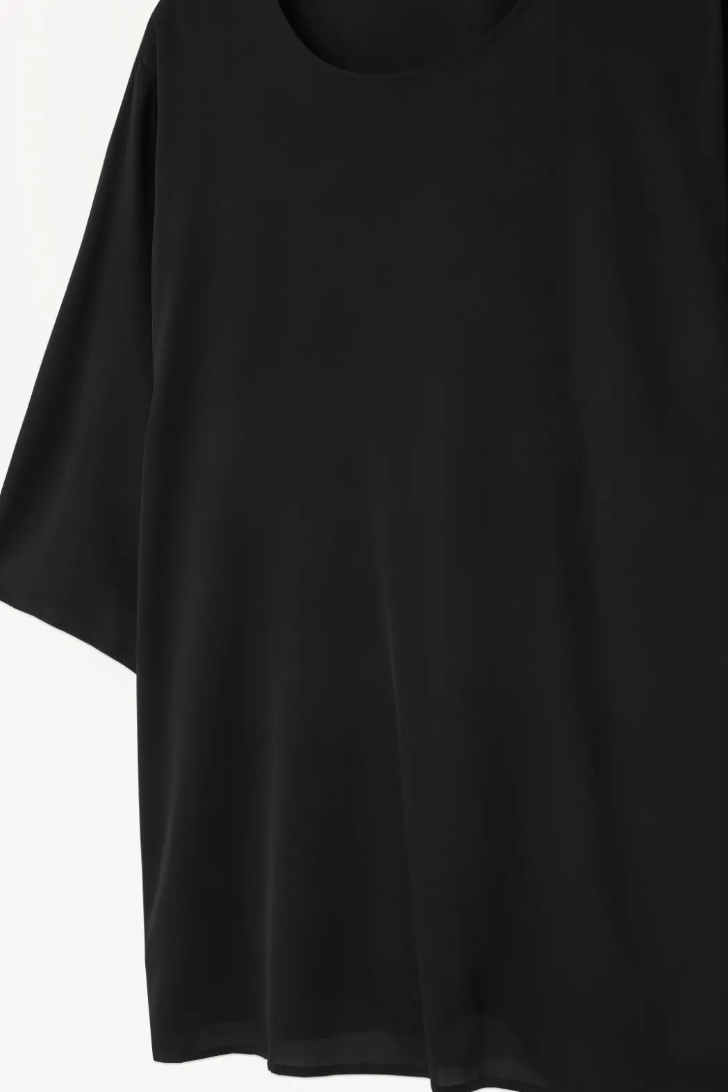 Hot COS THE ESSENTIAL FLUID WOVEN T-SHIRT BLACK