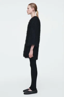 Outlet COS THE FEATHERED MINI SHIFT DRESS CARBON