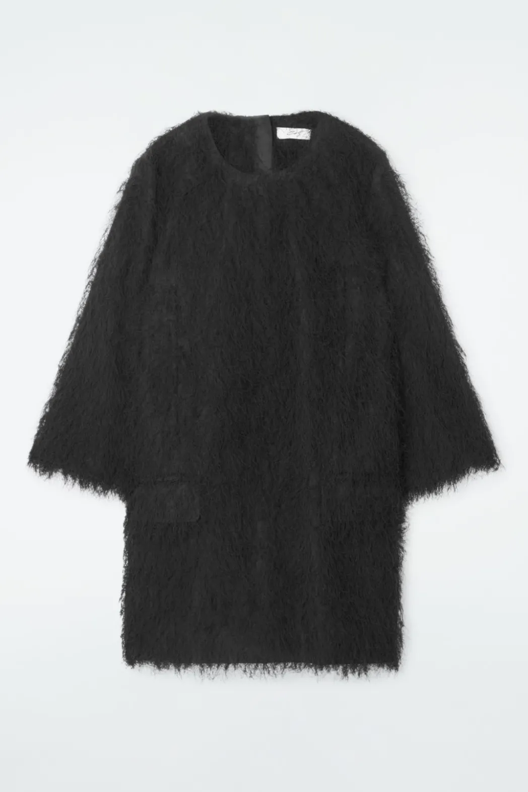Outlet COS THE FEATHERED MINI SHIFT DRESS CARBON