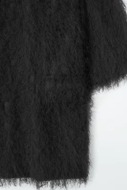 Outlet COS THE FEATHERED MINI SHIFT DRESS CARBON