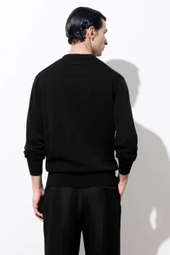 COS THE FINE KNIT V-NECK CARDIGAN BLACK
