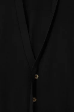 COS THE FINE KNIT V-NECK CARDIGAN BLACK