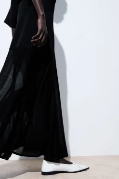 Best COS THE FLARED KNITTED MAXI SKIRT BLACK
