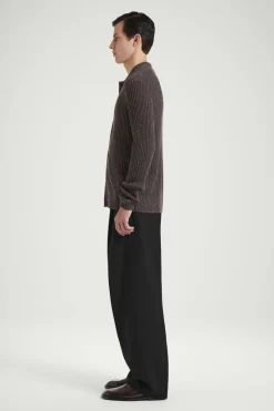 Clearance COS THE FLECKED WOOL CARDIGAN CHOCOLATE