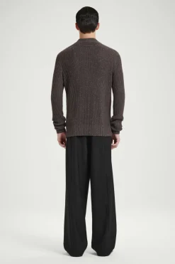 Clearance COS THE FLECKED WOOL CARDIGAN CHOCOLATE