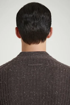 Clearance COS THE FLECKED WOOL CARDIGAN CHOCOLATE