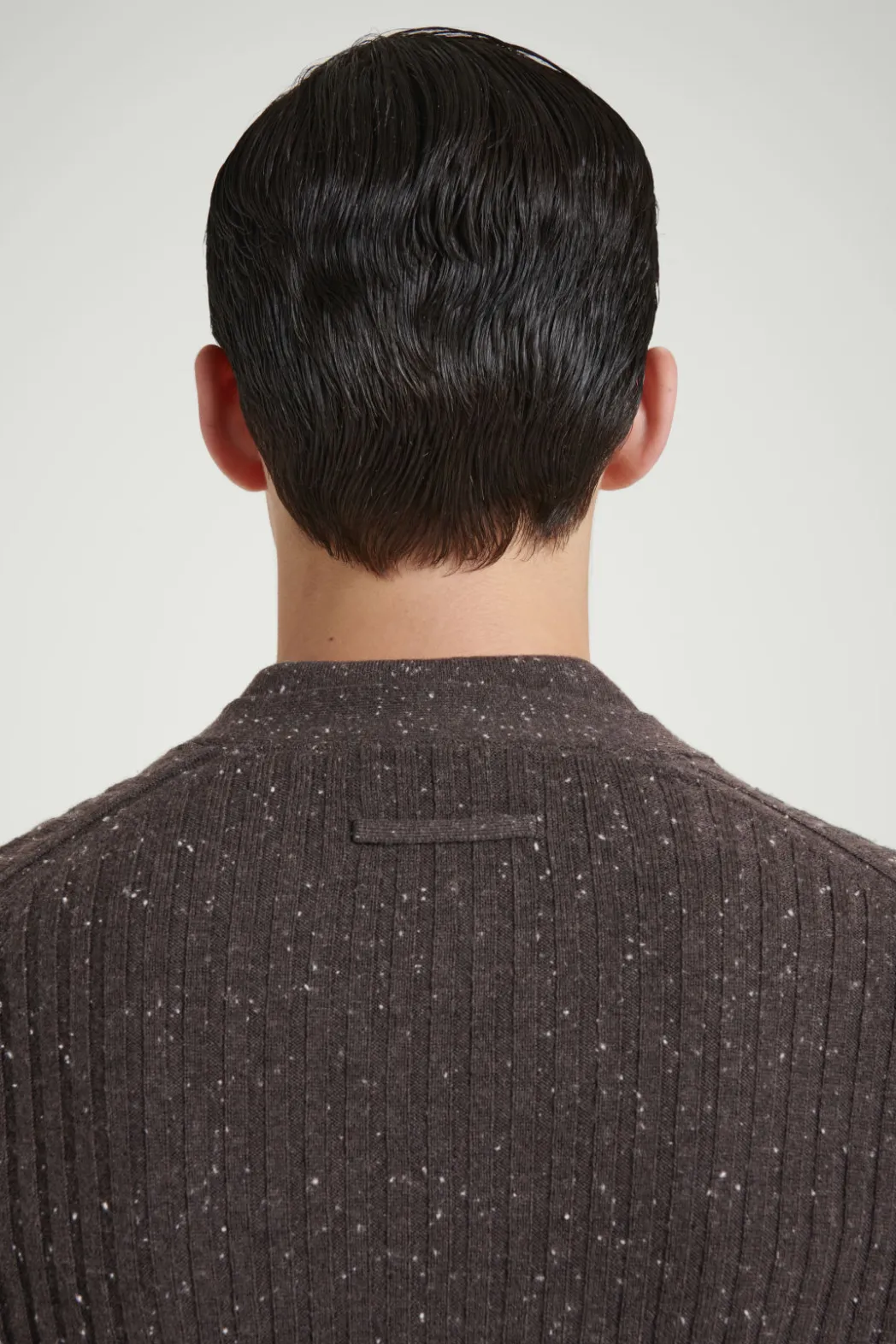 Clearance COS THE FLECKED WOOL CARDIGAN CHOCOLATE