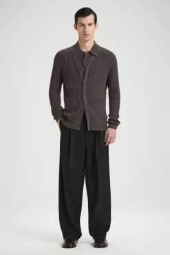 Clearance COS THE FLECKED WOOL CARDIGAN CHOCOLATE