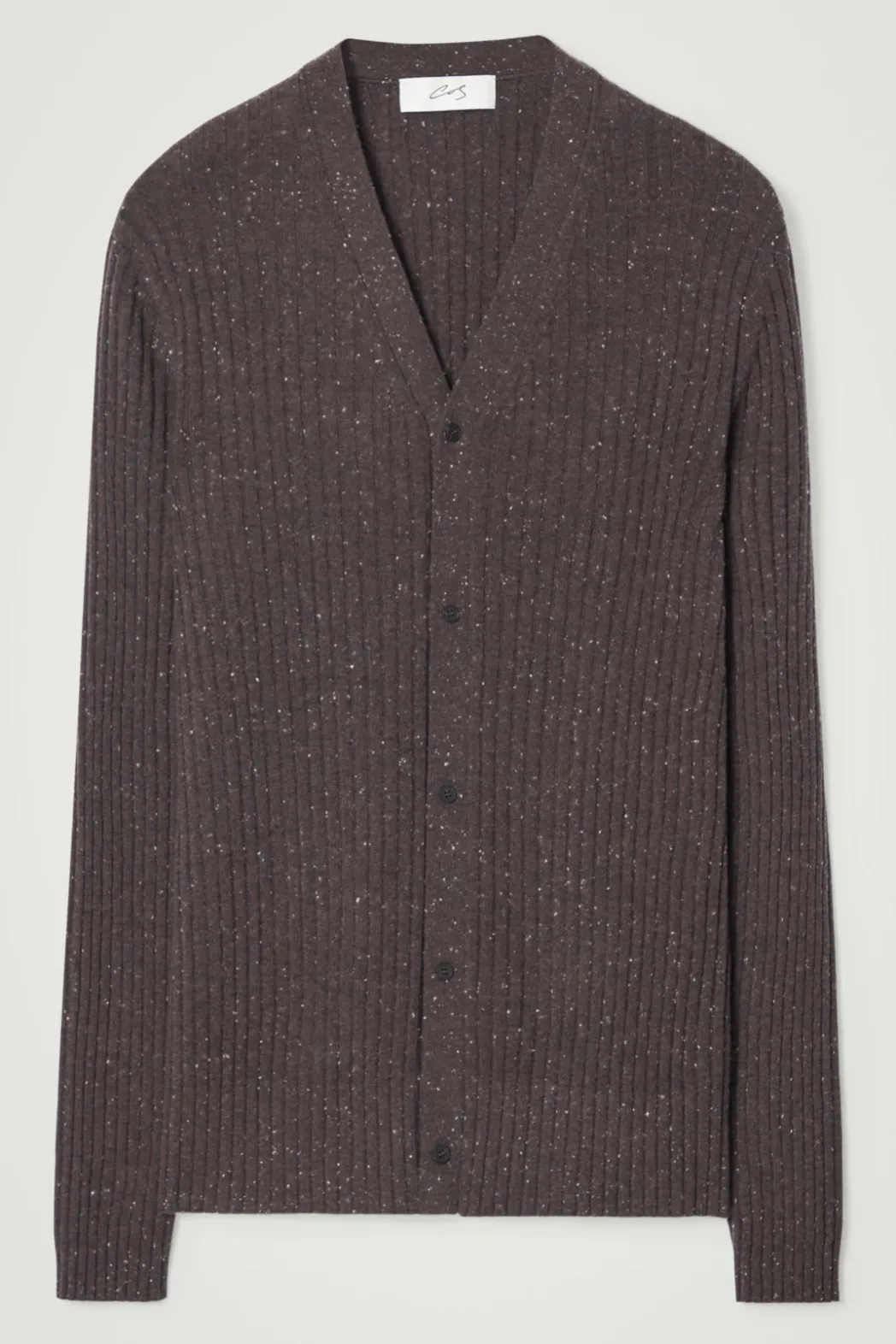 Clearance COS THE FLECKED WOOL CARDIGAN CHOCOLATE