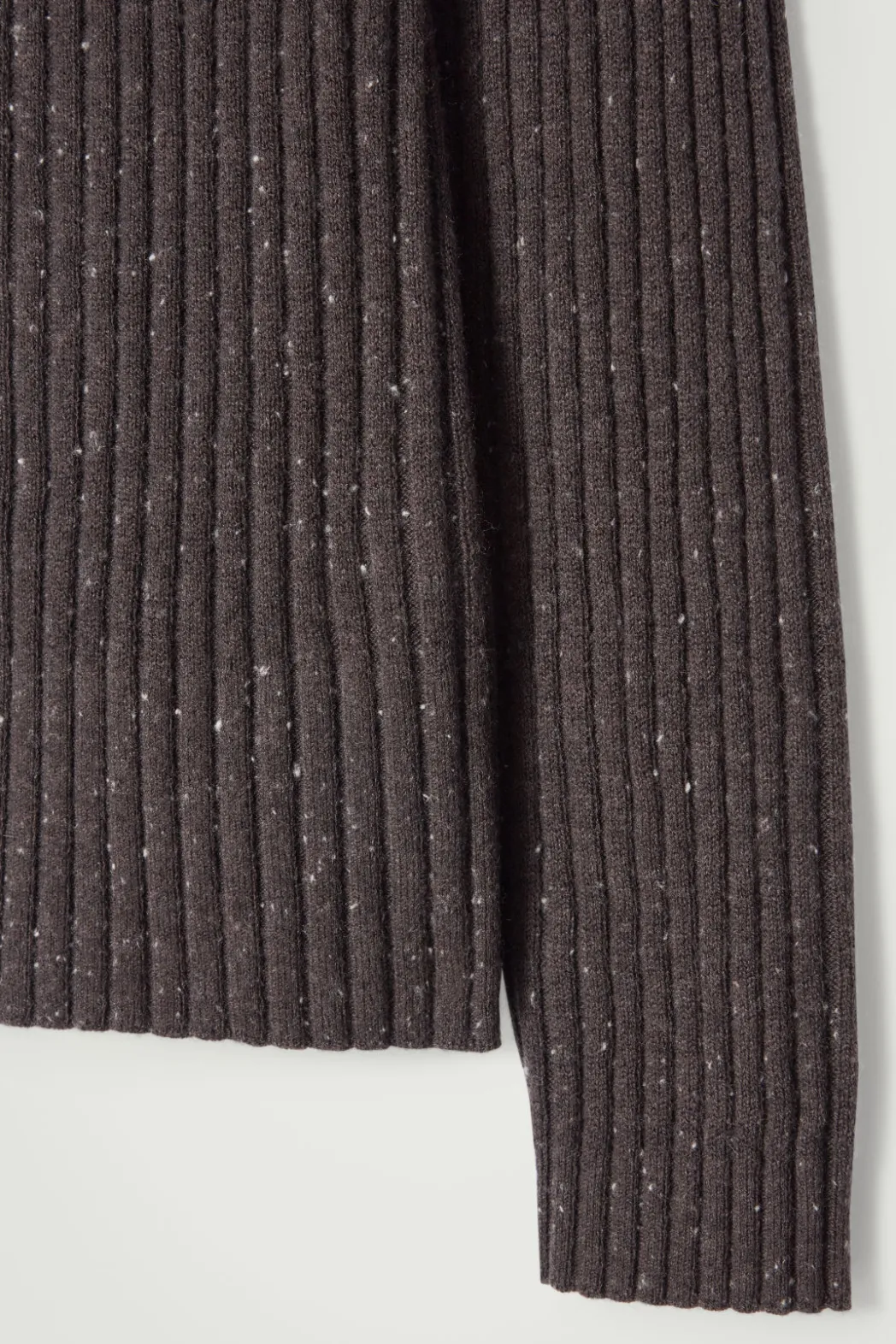 Clearance COS THE FLECKED WOOL CARDIGAN CHOCOLATE