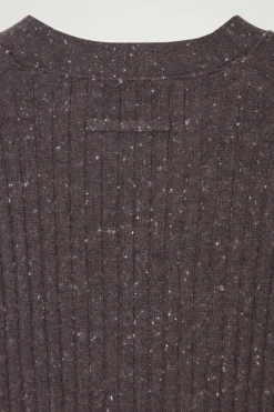 Clearance COS THE FLECKED WOOL CARDIGAN CHOCOLATE