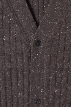 Clearance COS THE FLECKED WOOL CARDIGAN CHOCOLATE