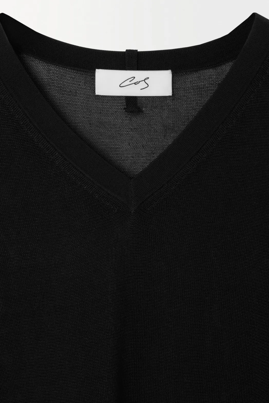 Hot COS THE FLUID KNITTED T-SHIRT BLACK