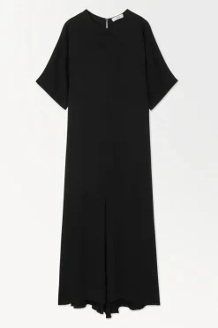 Outlet COS THE FLUID T-SHIRT DRESS BLACK