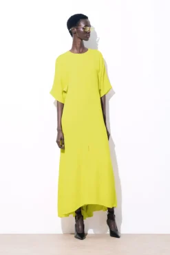 COS THE FLUID T-SHIRT DRESS YELLOW