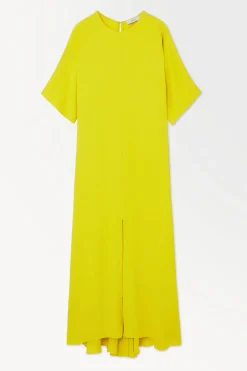 COS THE FLUID T-SHIRT DRESS YELLOW