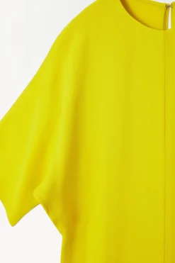 COS THE FLUID T-SHIRT DRESS YELLOW