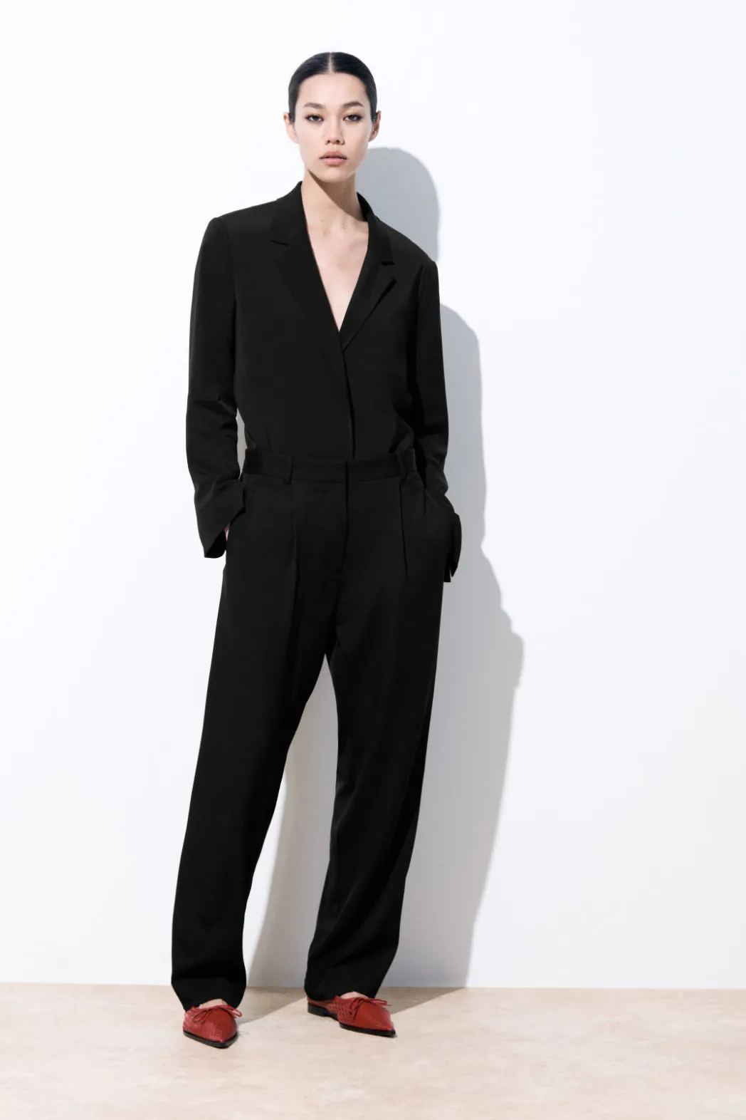 Outlet COS THE FLUID WIDE-LEG PANTS BLACK