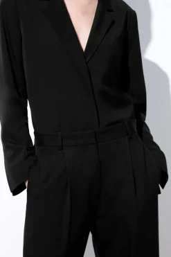 Outlet COS THE FLUID WIDE-LEG PANTS BLACK