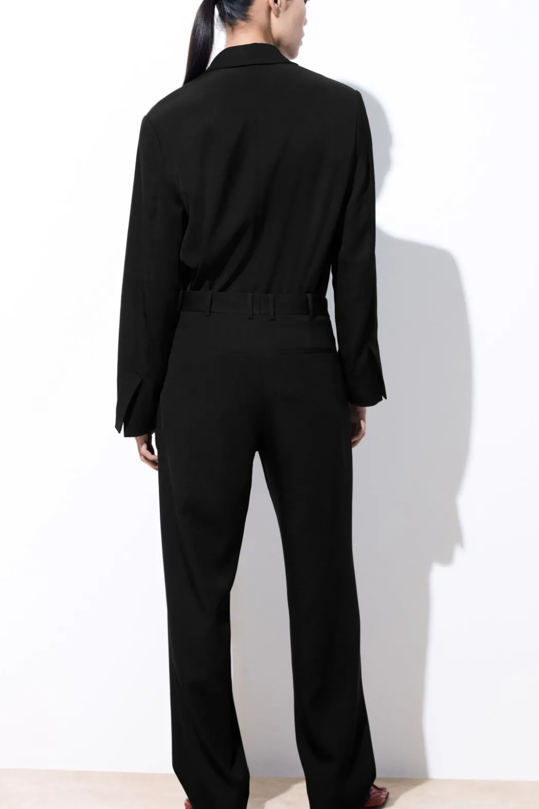 Outlet COS THE FLUID WIDE-LEG PANTS BLACK