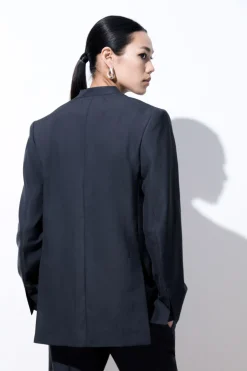 Online COS THE FOLDED-LAPEL WOOL BLAZER NAVY