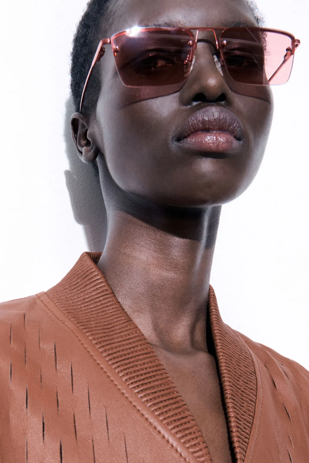 New COS THE FRAMELESS SUNGLASSES RED