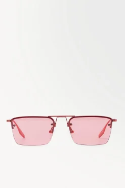 New COS THE FRAMELESS SUNGLASSES RED
