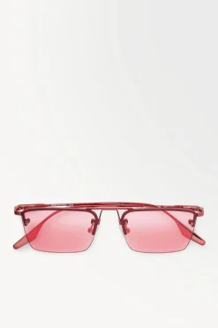 New COS THE FRAMELESS SUNGLASSES RED