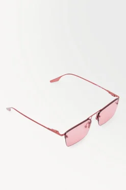 New COS THE FRAMELESS SUNGLASSES RED