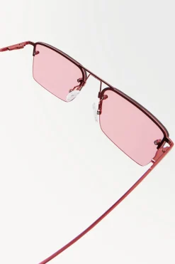 New COS THE FRAMELESS SUNGLASSES RED