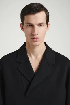 COS THE HALF-PLACKET OVERSHIRT CARBON